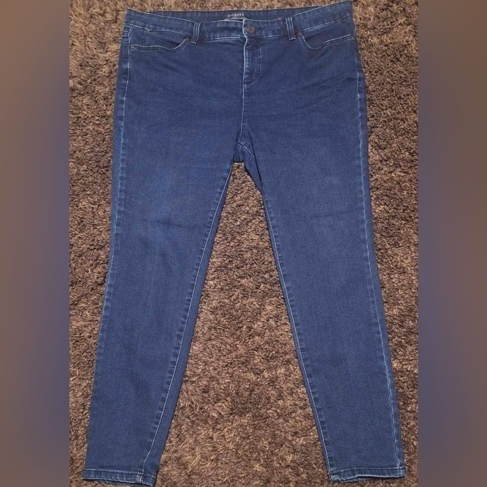 Talbots Women’s Simply Flattering Size 16Px26 Denim Blue Jeans EUC